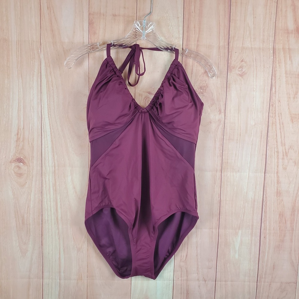 Bleu Rod Beattie Don't Mesh with Me Womens One-Piece Swimsuit 14 Pomegranate